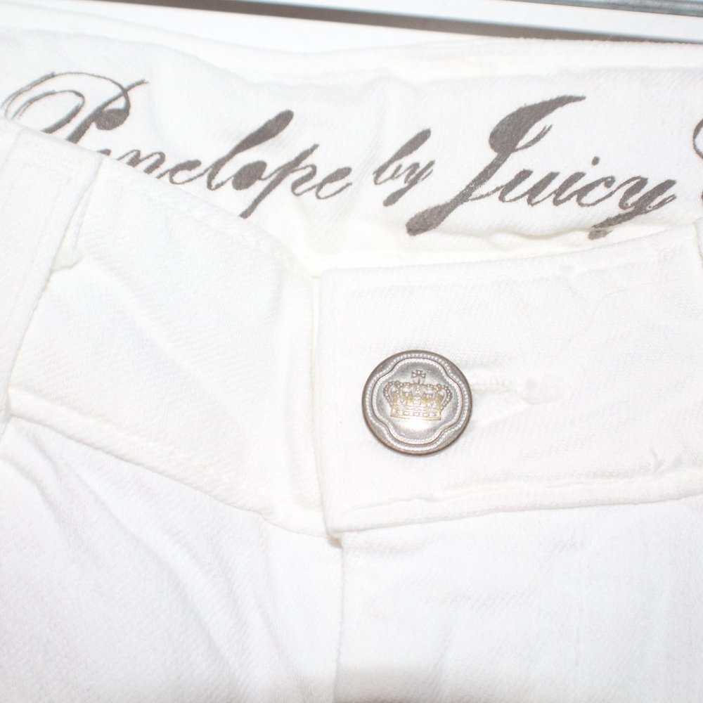 Juicy Couture Penelope White Chain Skinny Jeans